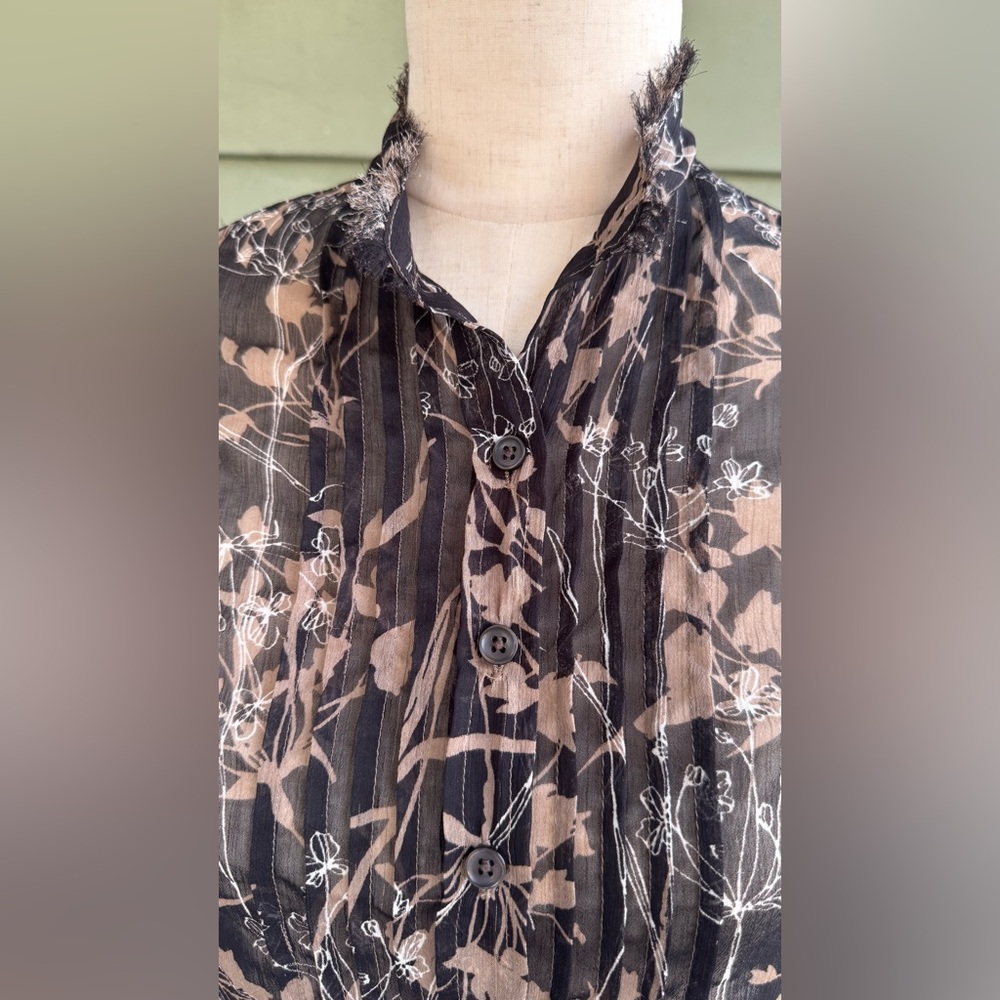 Floral Button-Up Blouse